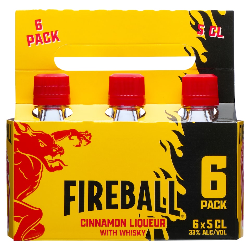 Fireball Cinnamon Liqueur With Whiskey 6x5cl.