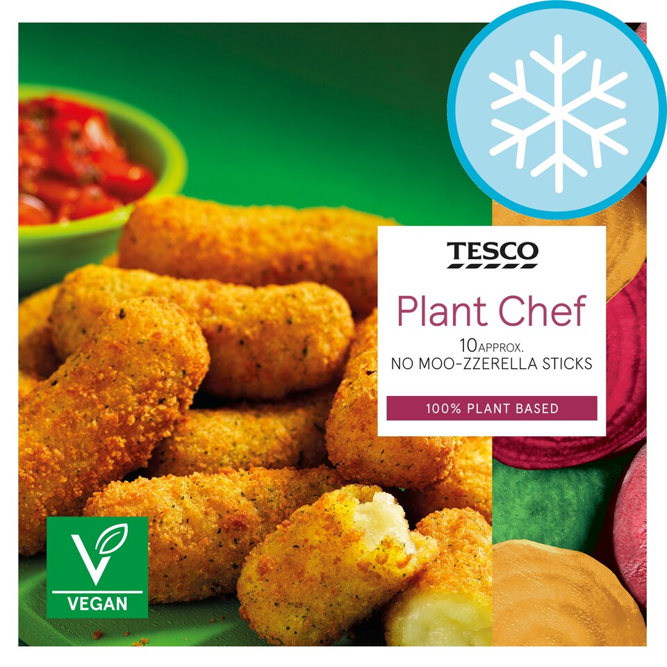 Tesco Plant Chef 10 No Moo-Zzerella Sticks 200G