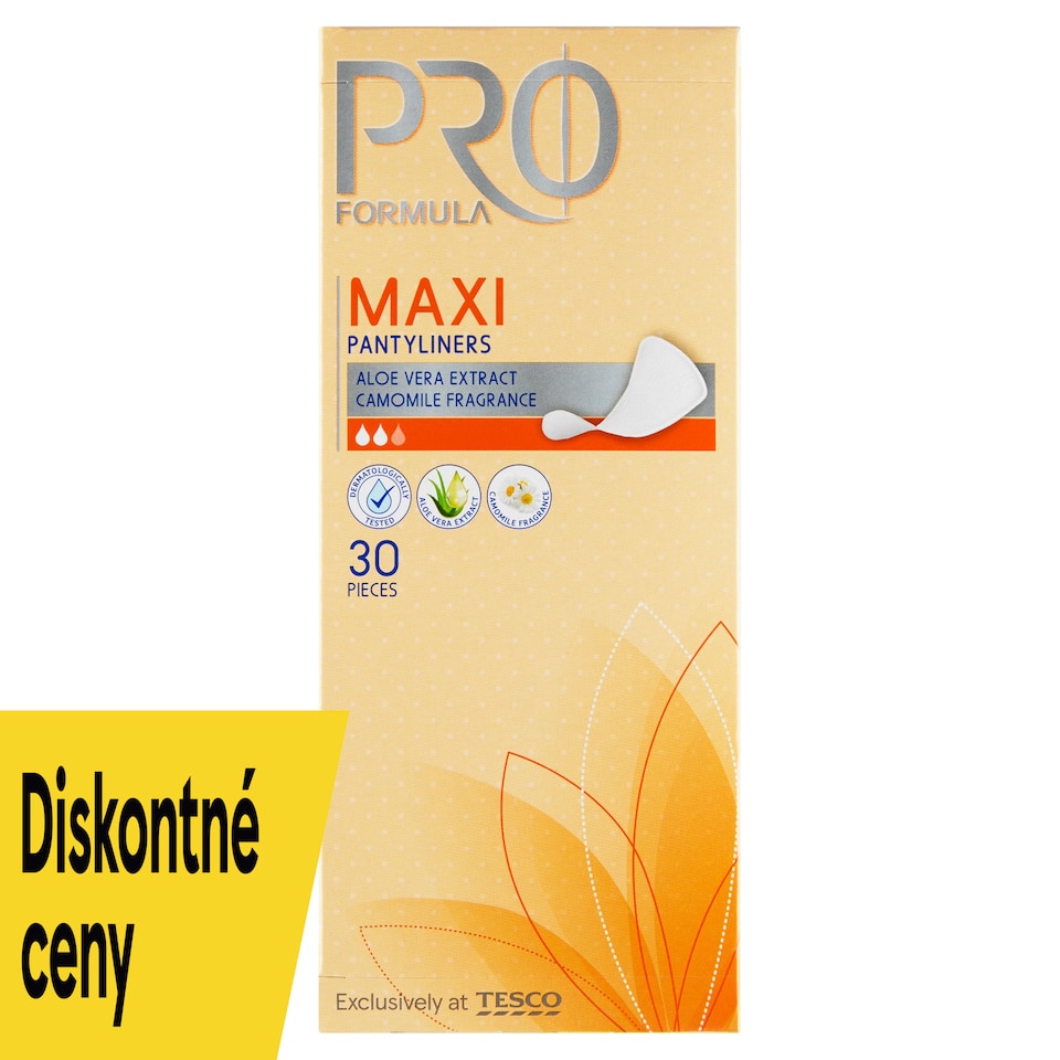 Tesco Pro Formula Maxi Aloe Vera and Camomile slipové vložky 30 ks