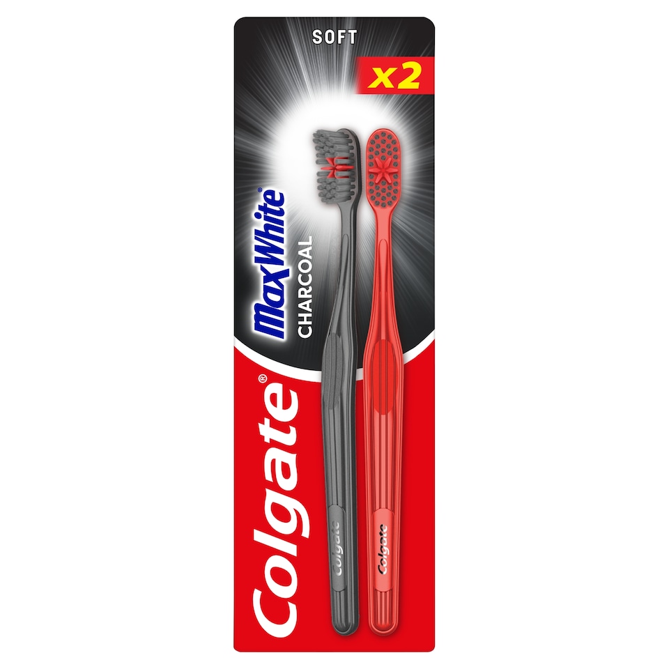 Colgate Max White Charcoal lágy fogkefe 2 db