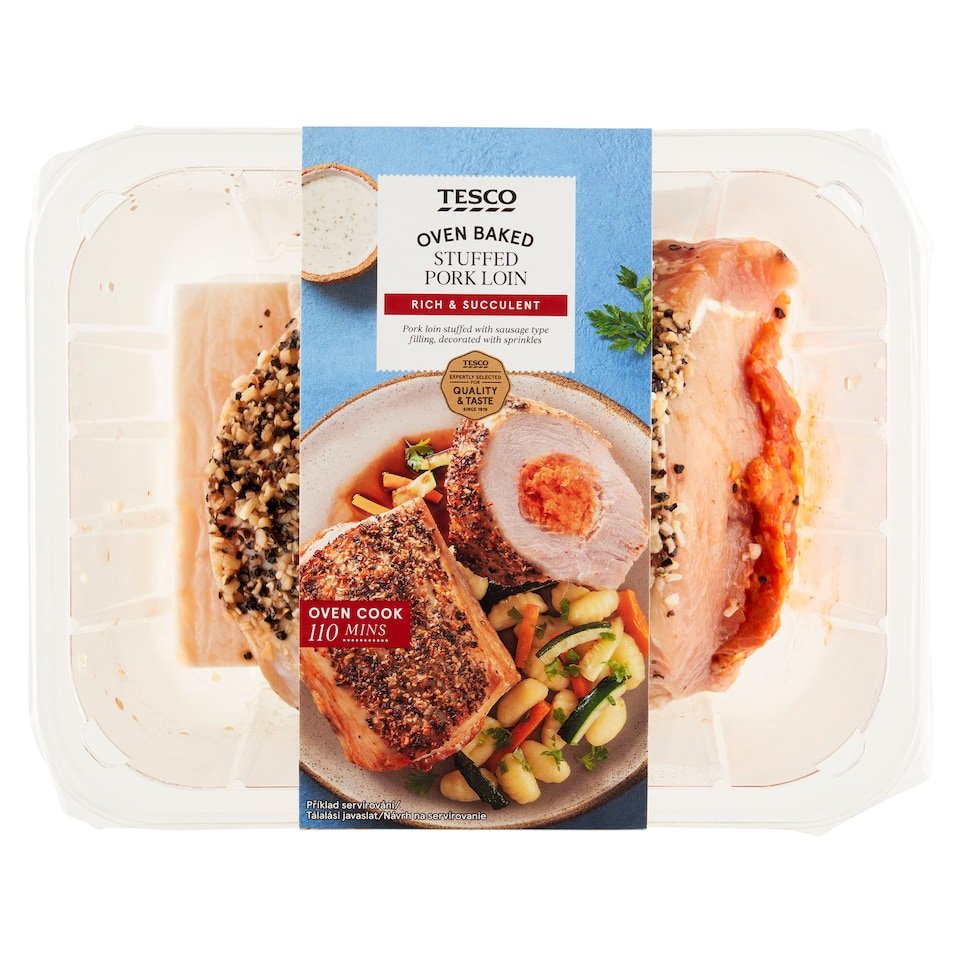 Tesco Oven Baked kolbászhússal töltött sertés karaj