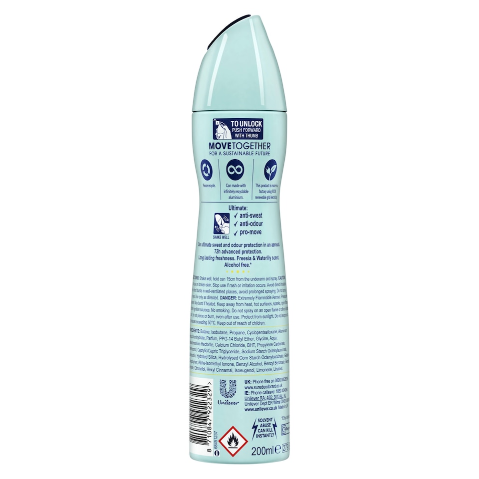 image 1 of Sure Advanced Protection Light And Fresh 72Hr Antiperspirant Deodorant 200Ml