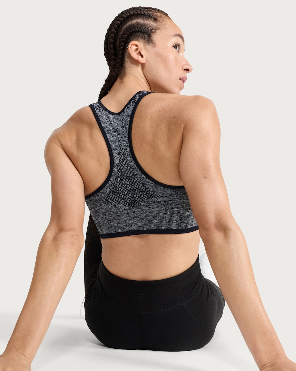 image 1 of F&F Active Seamless Reversible Medium Support Sports Bra in Multi