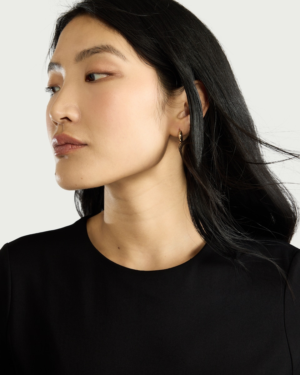 image 1 of F&F Polyamide Short Sleeved T-Shirt in Black