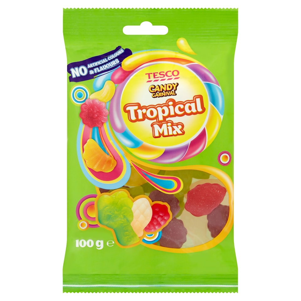 Tesco Candy Carnival Tropical Mix Jelly with Fruity Flavors 100g