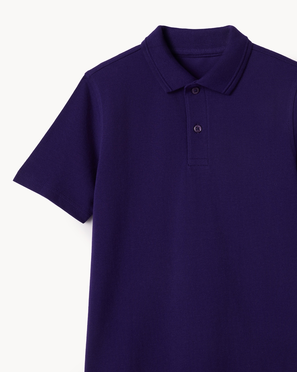 image 1 of F&F School Boys 3-Pack Pure Cotton Regular Fit Polo Shirts in Purple