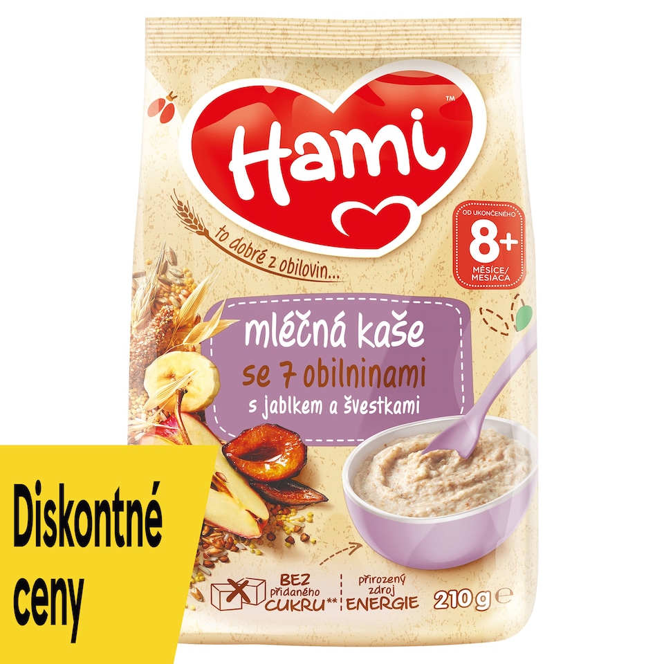 image 1 of Hami Milk Porridge with 7 Cereals with Apple and Plums 210 g