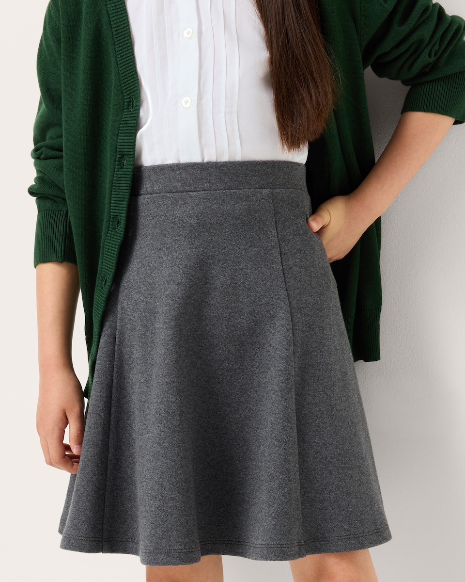 image 1 of F&F School Girls 2-Pack Cotton Rich Skirts in Grey