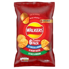 Walkers Classic Variety Multipack Crisps 6x25g