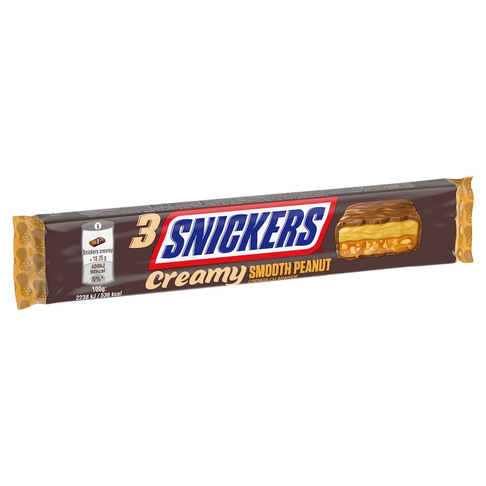 image 1 of Snickers Milk Chocolate with Peanut Butter Caramel and Peanut Pieces 3 x 18,25 g (54,75 g)