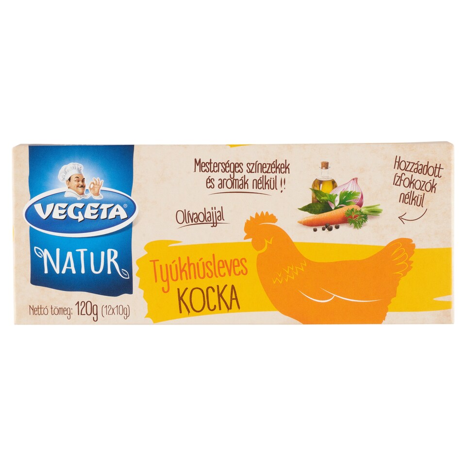 Vegeta Natur tyúkhúsleves-kocka 12 x 10 g (120 g)  1. kép