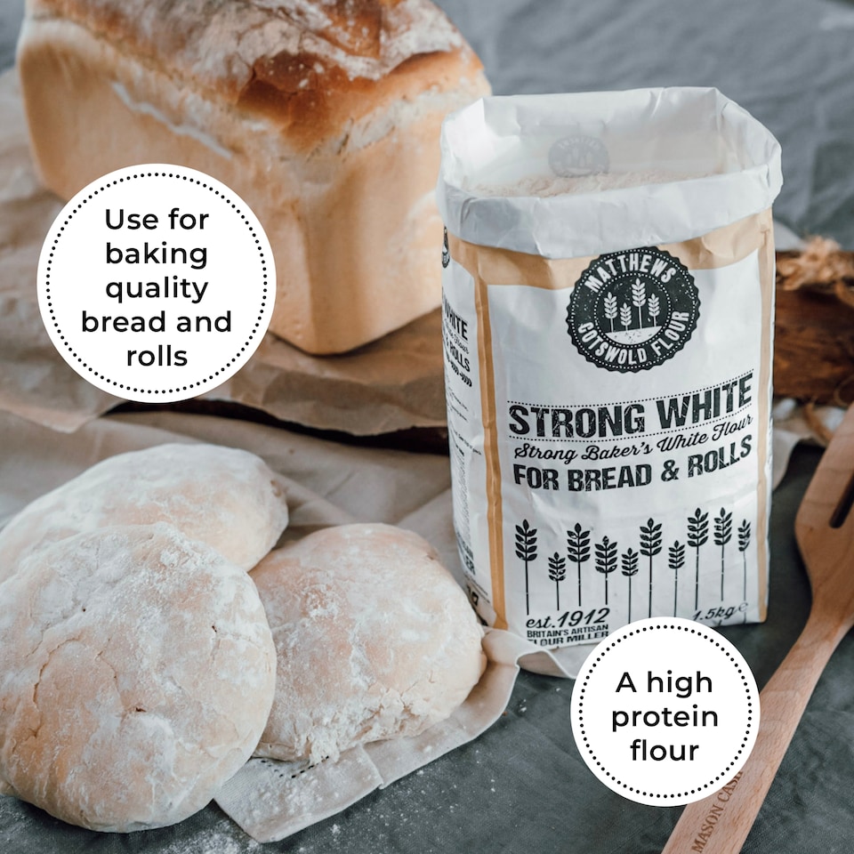 image 1 of Matthews Cotswold Strong White Flour 1.5Kg