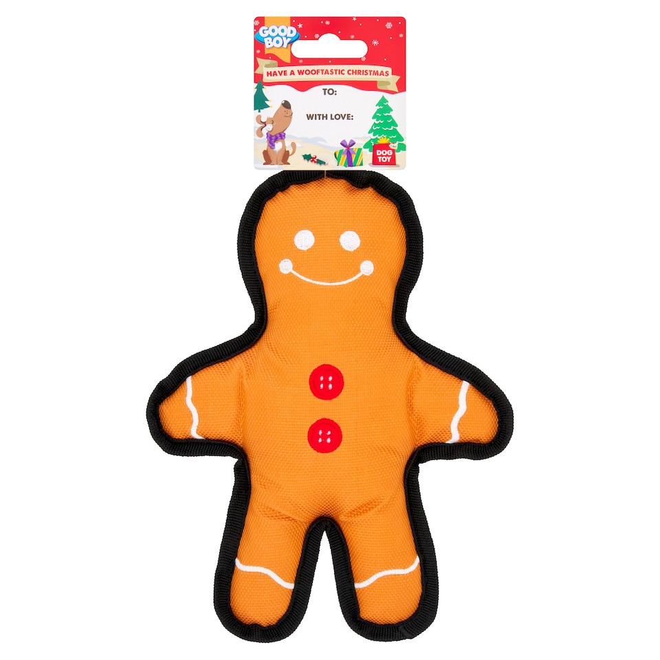 Good Boy Gingerbread Man Dog Toy