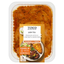 Tesco Pan Fry Indian Style Chicken Sizzlers 332g