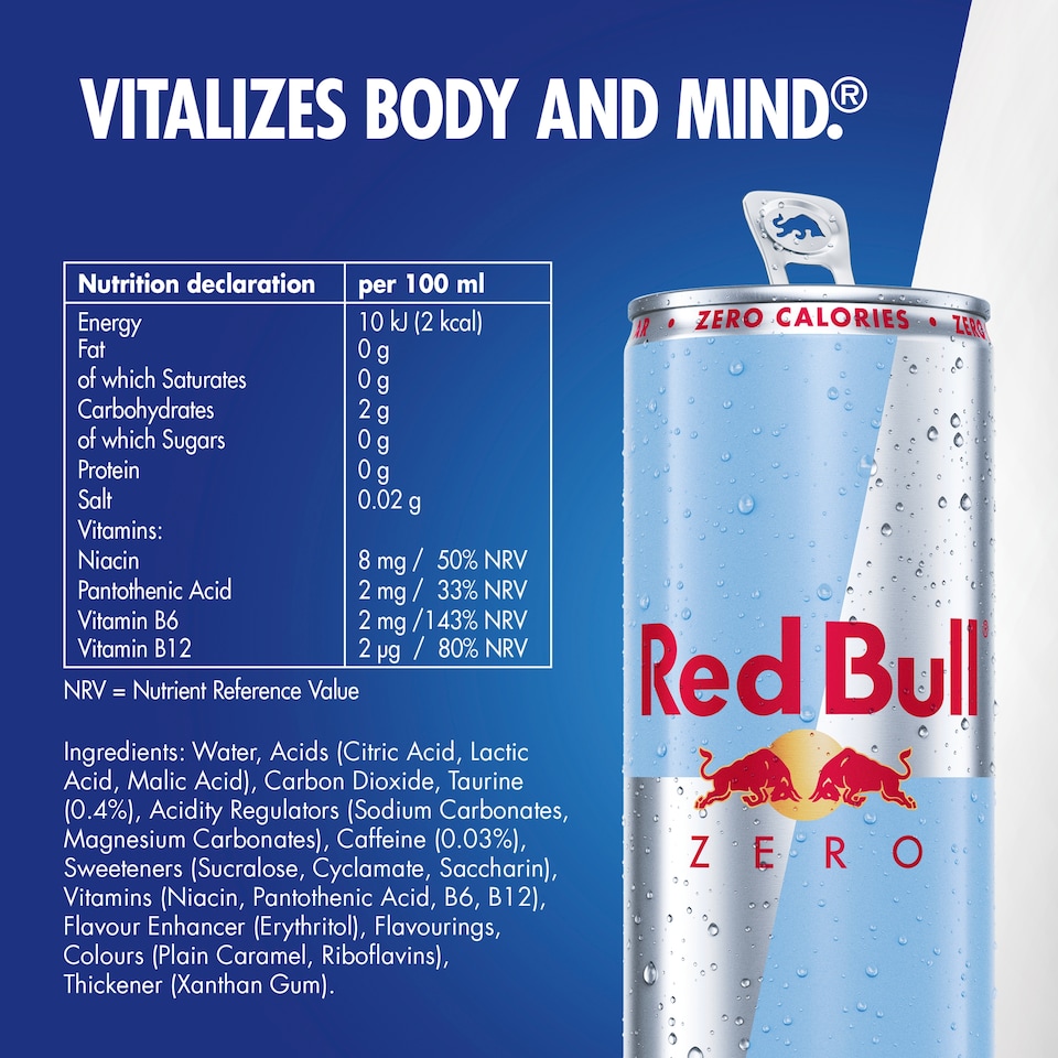 image 1 of Red Bull Zero Energy Drink 473ml