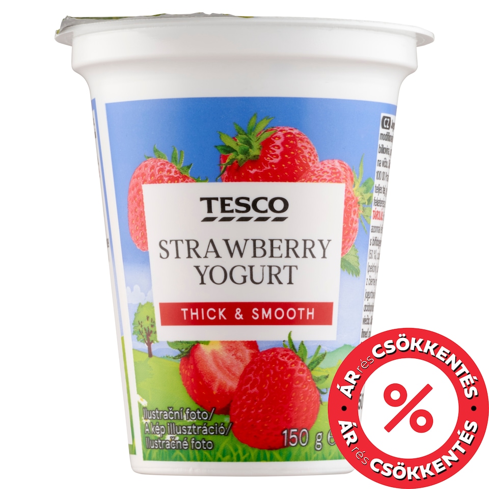 Tesco zsírszegény epres joghurt 150 g