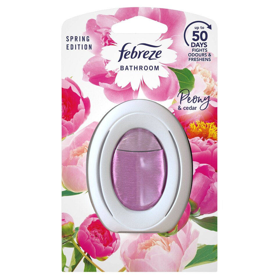 Febreze Bathroom Air Freshener Peony & Cedar 7.5ML - Tesco Groceries