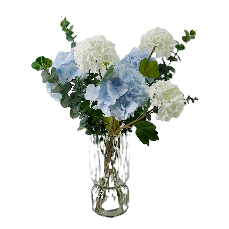 Bayswood Artificial Blue & White Hydrangea Arrangement