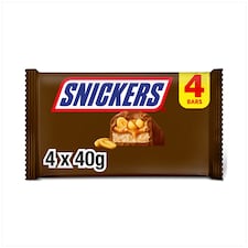 Snickers Peanut Milk Chocolate Bars Multipack 4 x 40g
