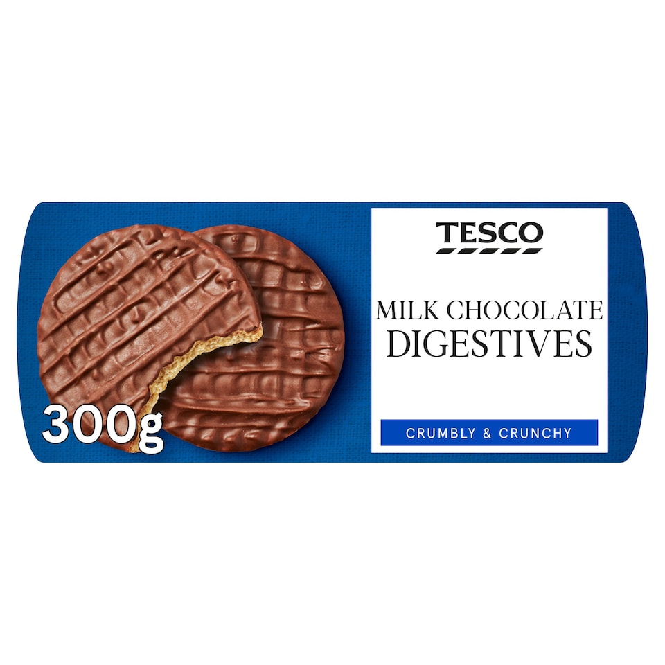 Tesco Milk Chocolate Digestive Biscuits 300G