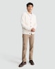 image 2 of F&F Knitted Shawl Collar Button Up Cardigan with Cotton in Stone