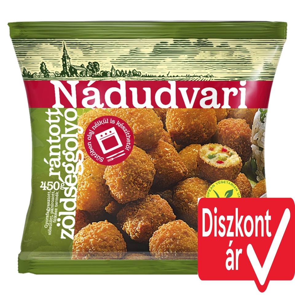 Nádudvari gyorsfagyasztott rántott zöldséggolyók 450 g
