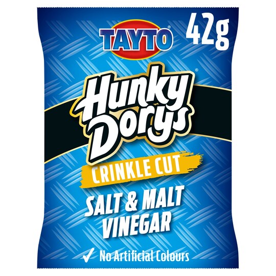 Tayto Hunky Dorys Salt And Malt Vinegar Potato Crsps 42G Tesco Groceries