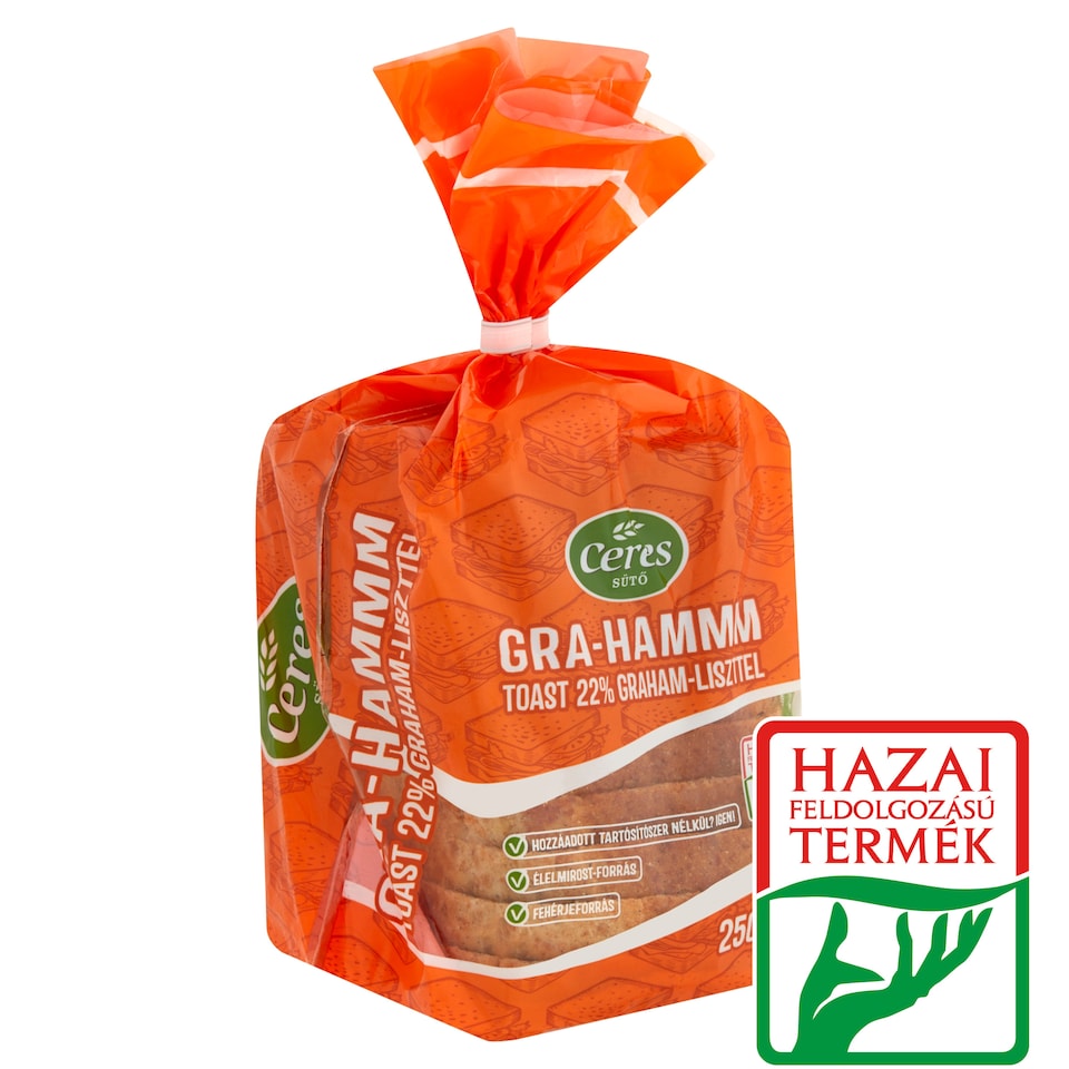 Ceres Gra-Hammm toast 22% Graham-liszttel 250 g