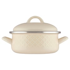 Cream smaltovaný kastrol 16 cm