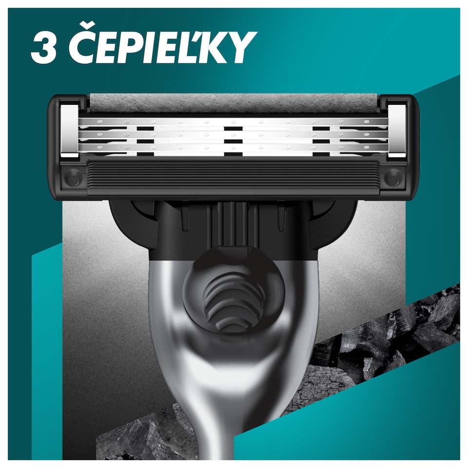 obrázok 1 z UEFA Champions League Special Edition Gillette Mach3 Charcoal Holiaci Strojček pre Mužov