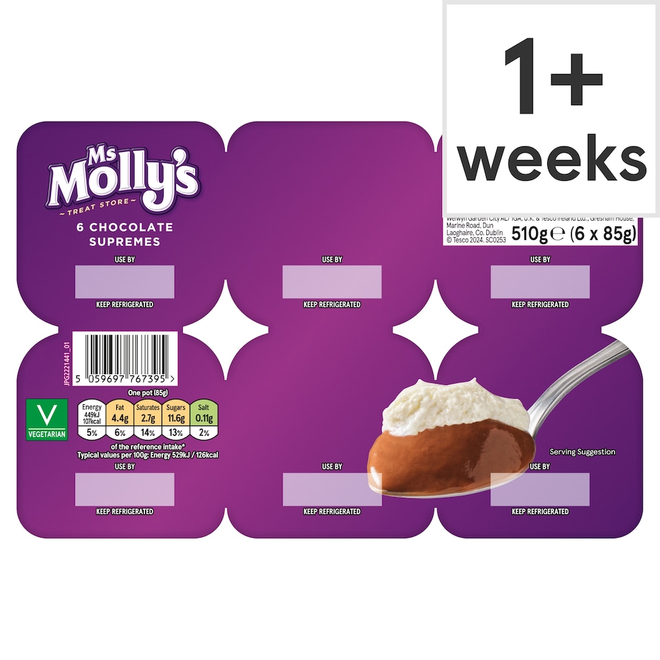 Miss Molly's Chocolate Supremes 85g x 6 Pack
