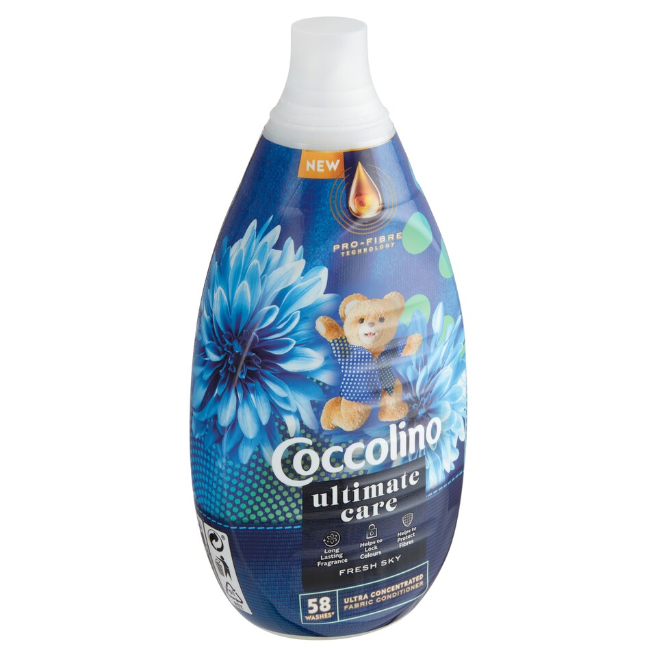 Coccolino Softener Fresh Sky 58 Washes 870ml