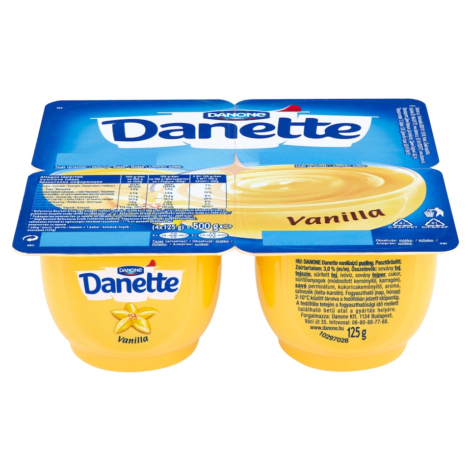 Danette dezert vanilka 4 x 125 g