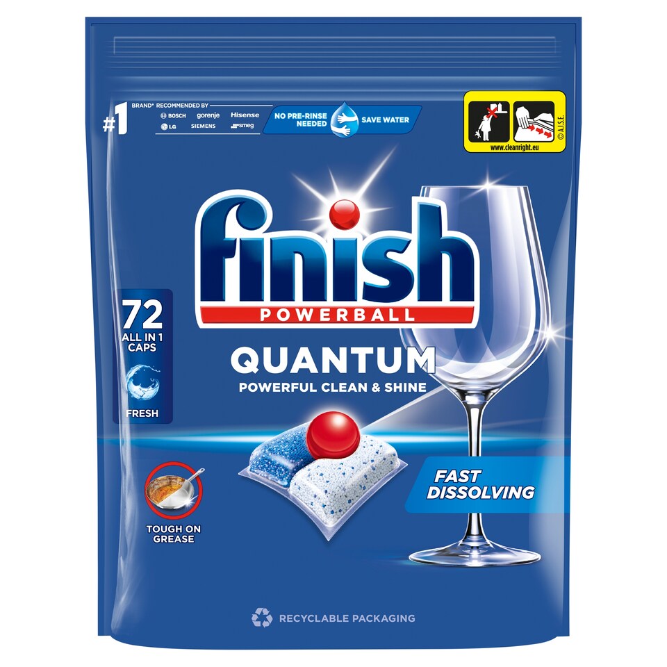 Finish Quantum kapsuly do umývačky riadu - Fresh 72 ks