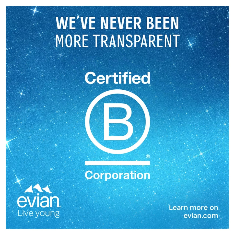 image 1 of Evian Sparkling Natural Bottled Mineral Water 1L