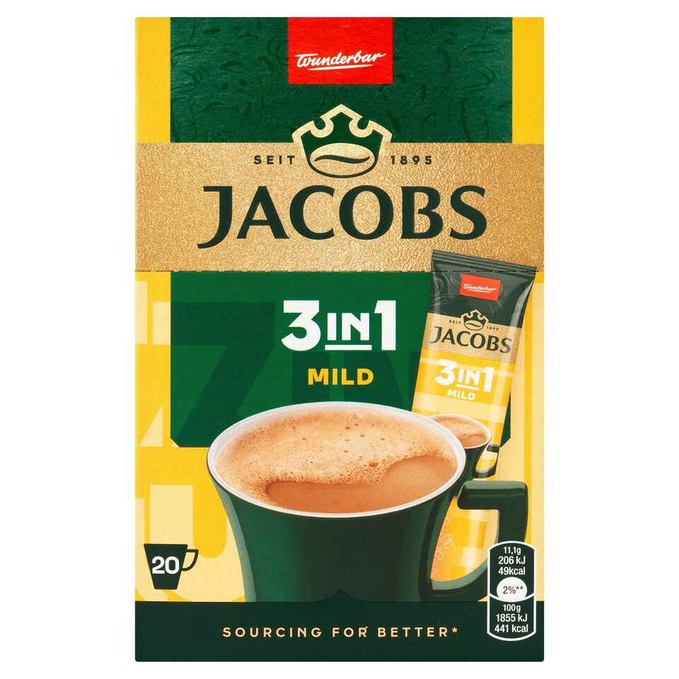 Obrázek 1 pro produkt Jacobs Mild 3in1 20 x 11,1g (222g)