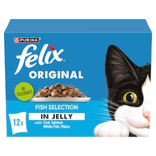 FELIX ORIGINAL Fish Selection in Jelly Wet Cat Food 12x85g