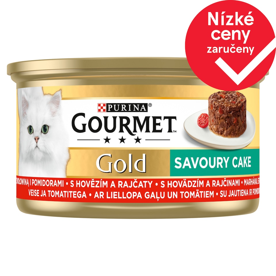 GOURMET Gold Savoury Cake s hovězím a rajčaty 85g