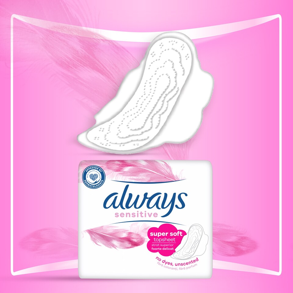 obrázok 1 z Always Ultra Sensitive Night Hygienické Vložky S Krídelkami (Veľkosť 3) 14 ks