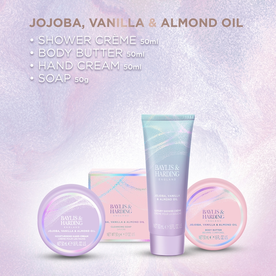image 1 of Baylis & Harding Jojoba, Vanilla & Almond Oil Luxury Pamper Tin Gift Set