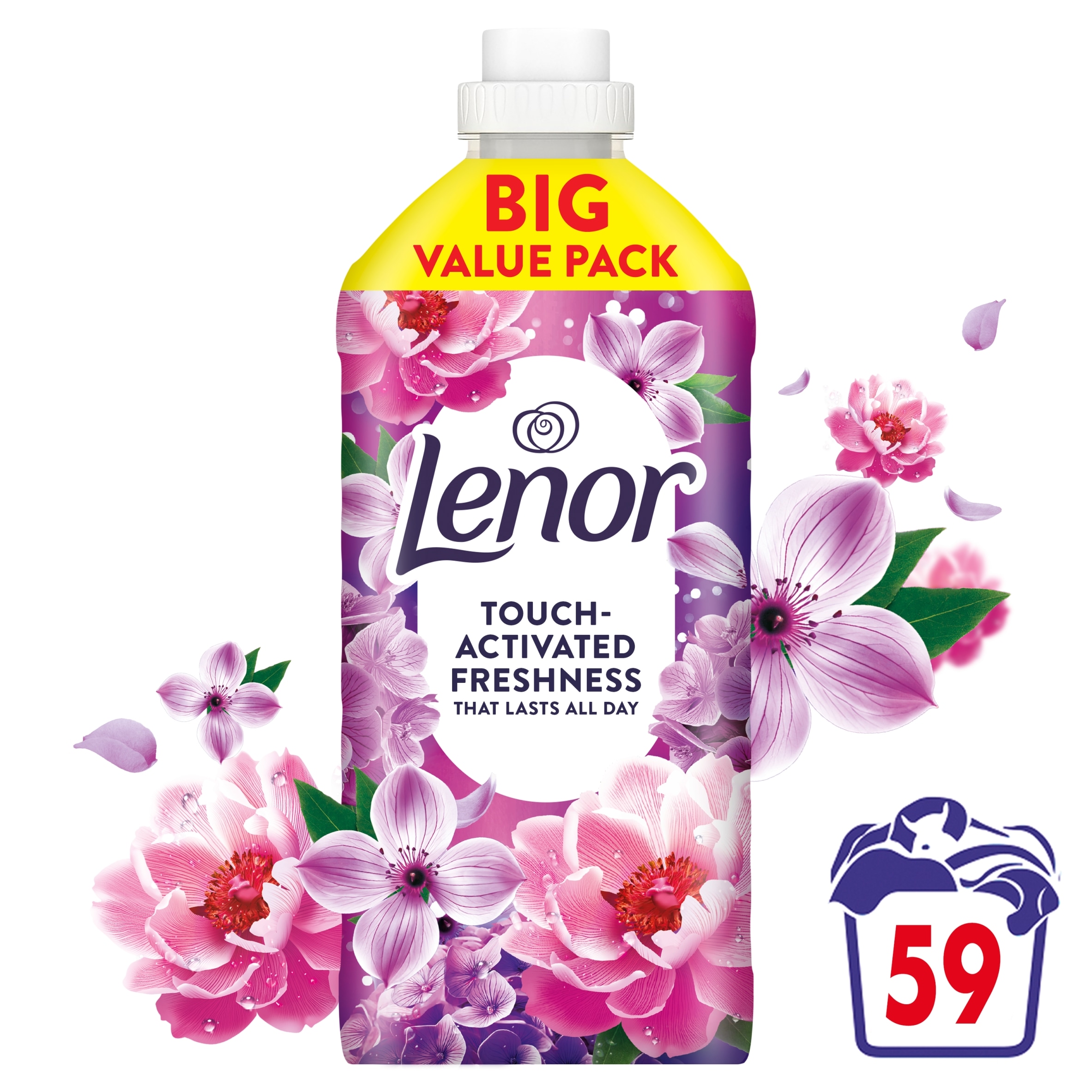 Lenor Fabric Conditioner Exotic Bloom & Amber 59 Washes 1.829L