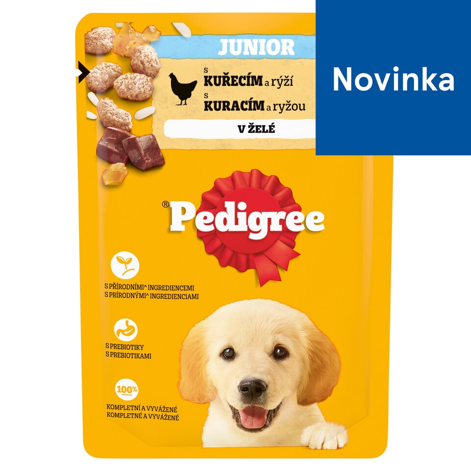 Pedigree Junior s kuracím a ryžou v želé 100 g