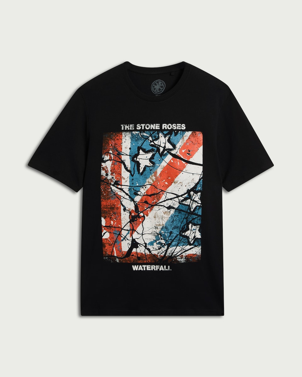 image 1 of The Stone Roses Pure Cotton T-Shirt in Black