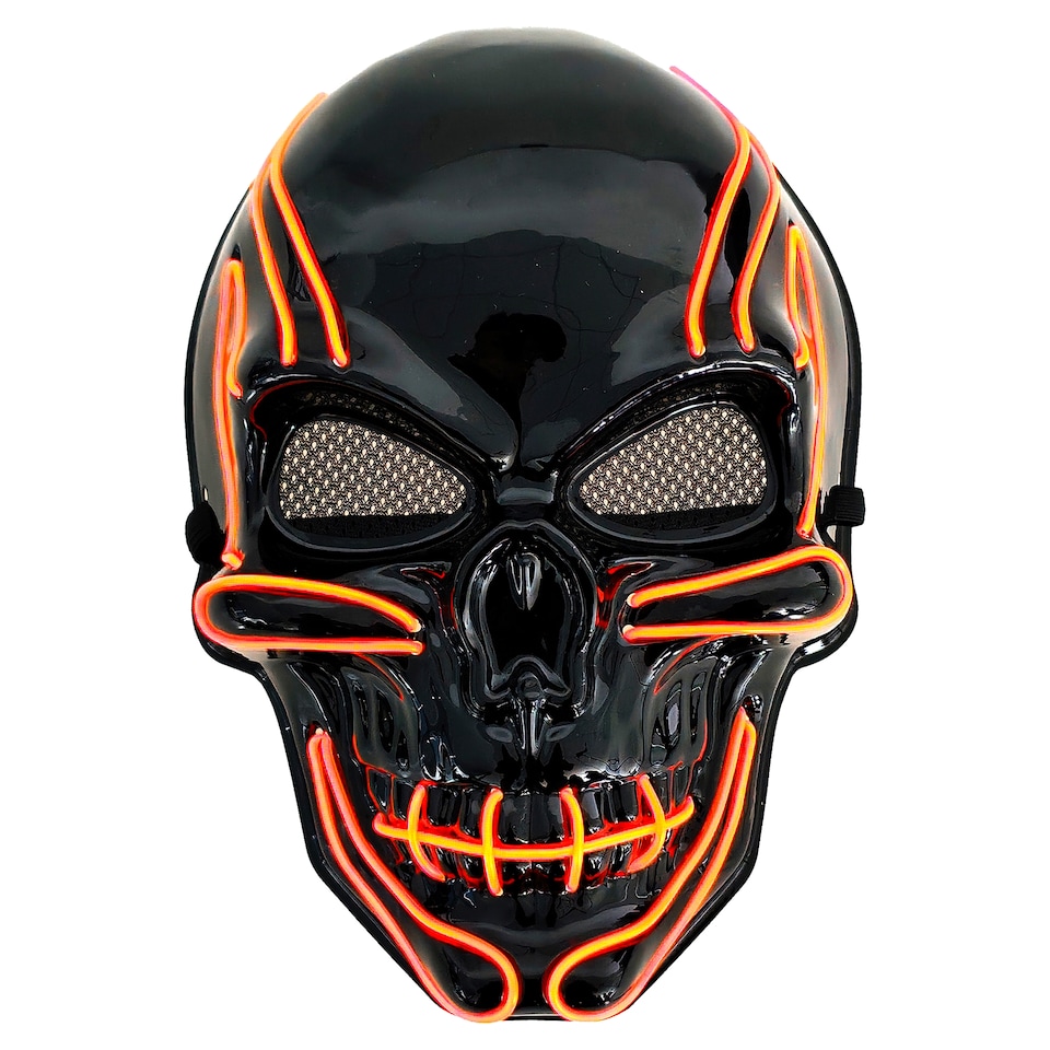 Tesco Halloween Black And Red Led Light Up Mask
