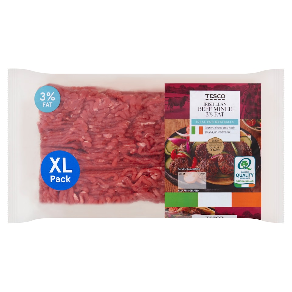 Tesco Irish Lean Beef Mince 3% Fat 750g