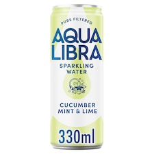 Aqua Libra Sparkling Water Cucumber Mint and Lim 330ml