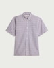 image 4 of F&F Pure Cotton Gingham Short Sleeved Oxford Shirt in Multi Red
