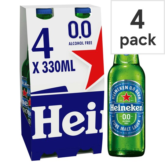 Heineken 0.0 Alcohol Free Beer 4X330ml Tesco Groceries
