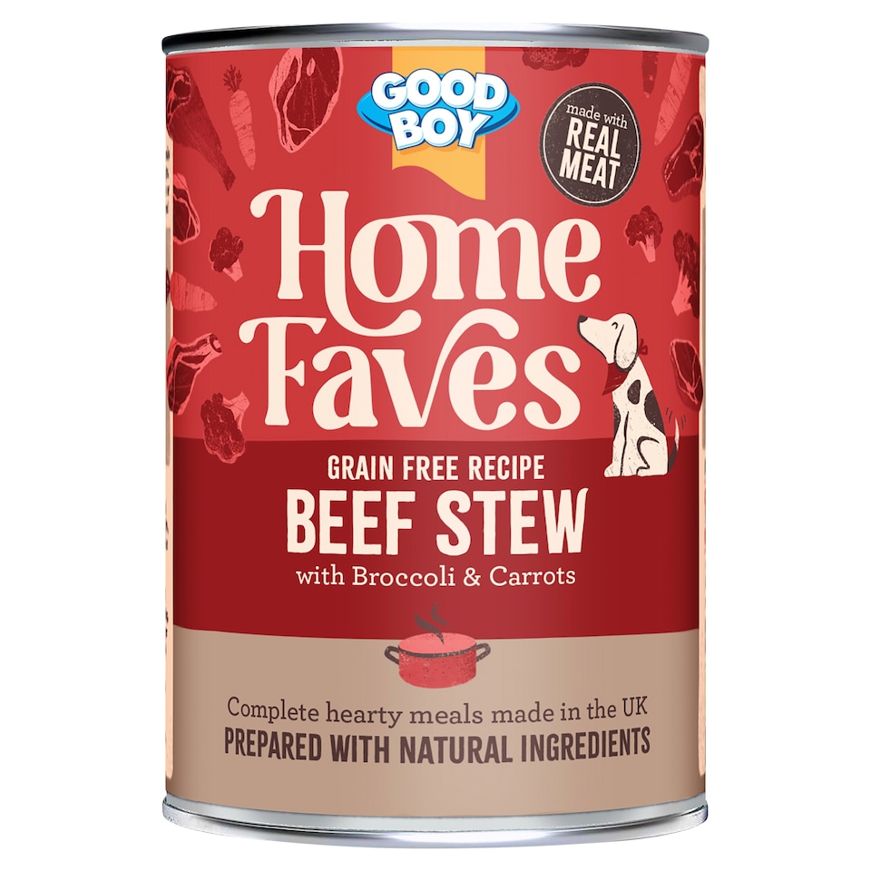 Good Boy Home Faves Grain Free Beef Stew Dog Food 395g