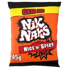 Nik Naks Nice 'N' Spicy Grab Bag Crisps 45G